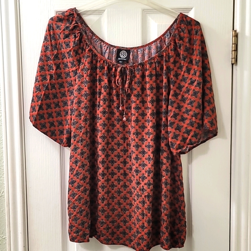 ⭐️ Bobeau Blouse Women's Short Sleeve Top size L